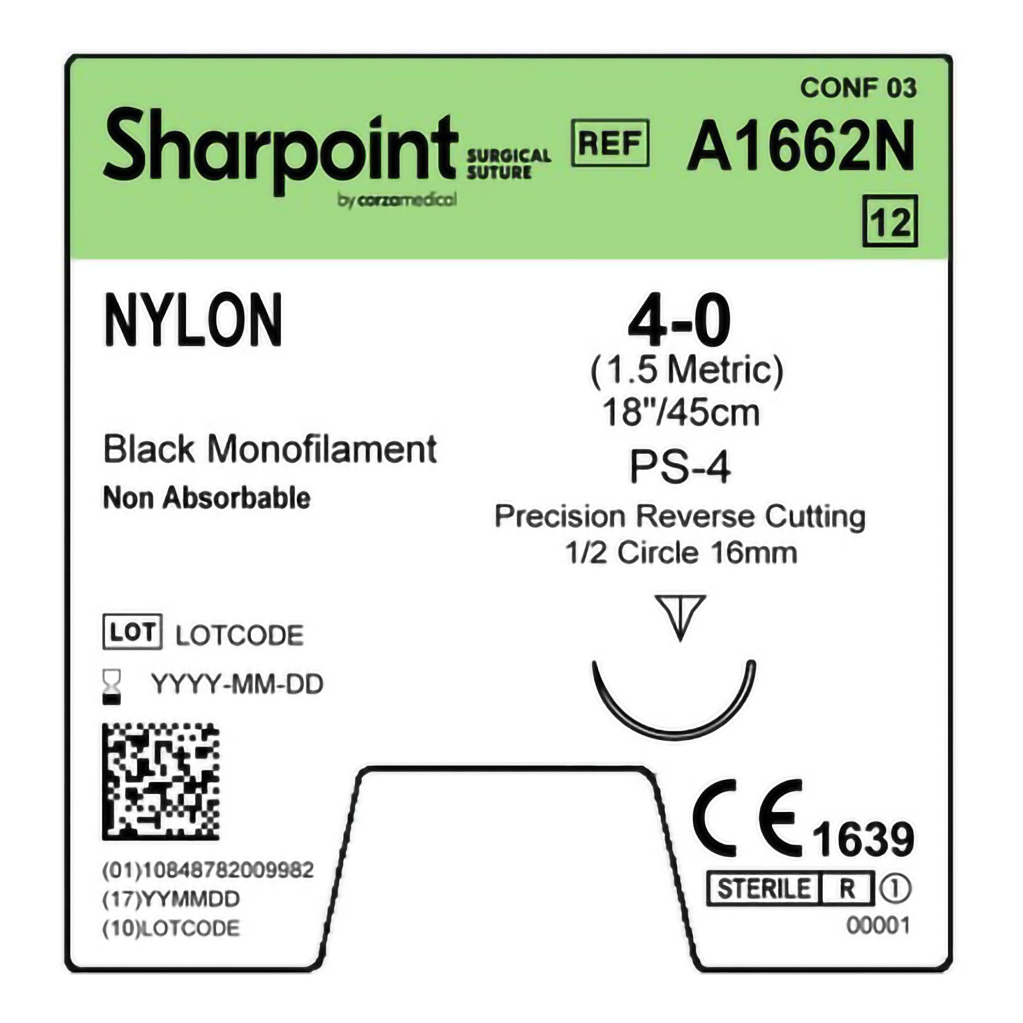 Surgical Specialties A1662N - Surgical Specialties™ Suture with Needle - 12/Box