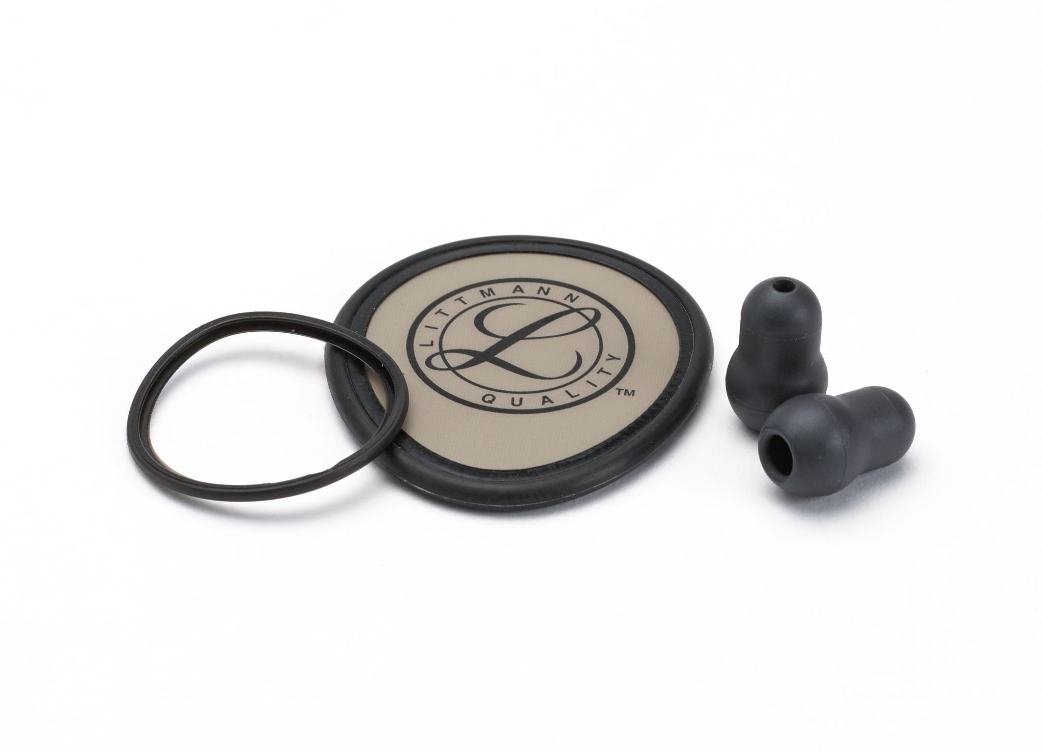 Solventum Corporation - 40020 Stethoscope Spare Parts Kit 3M™ Littmann® Lightweight II Black Rim and Tunable Diaphragm and 2 small (1/2 inch) Snap Tight Soft-Sealing Eartips For use with Lightweight II S.E. Stethoscope