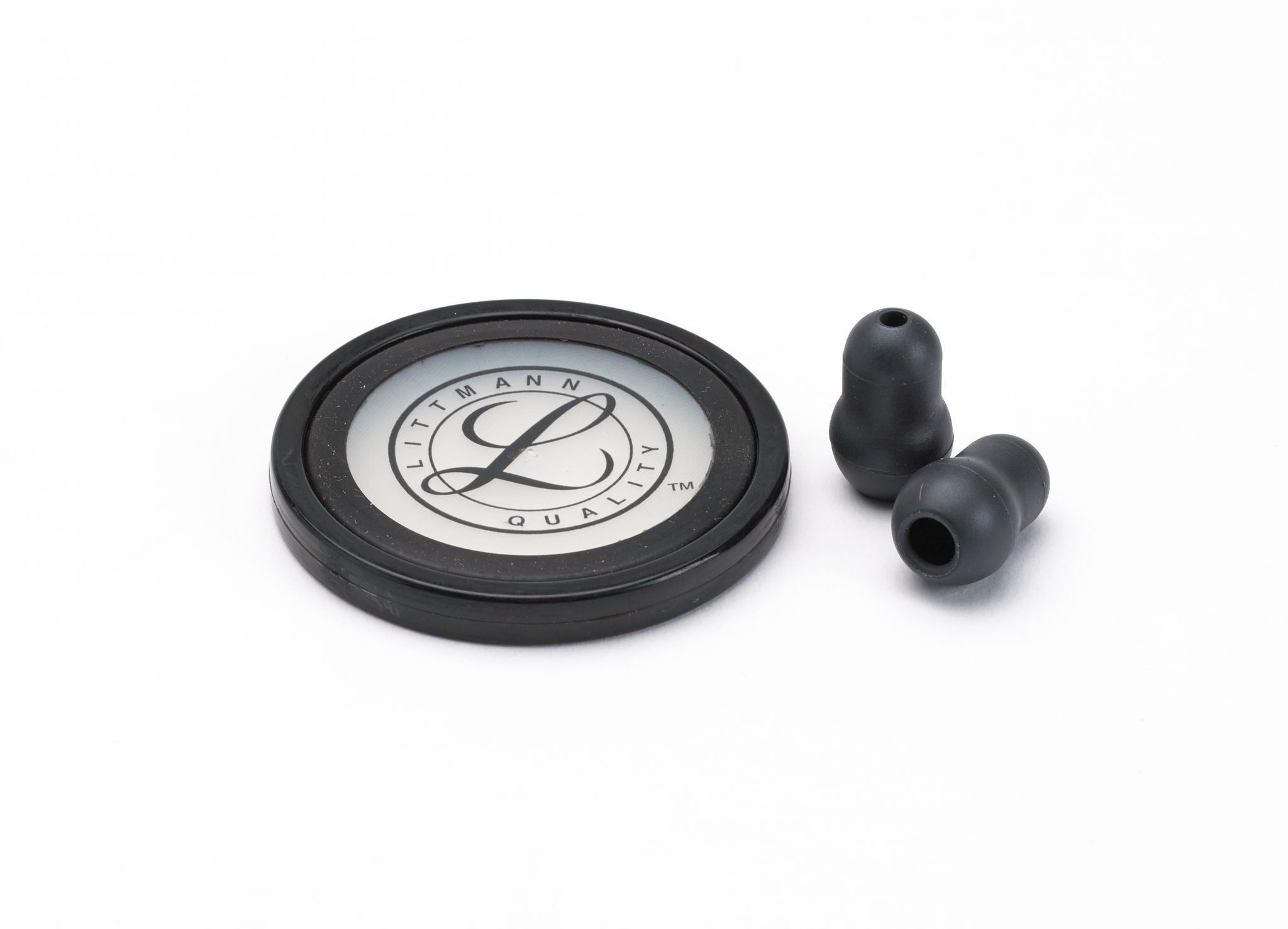 Solventum Corporation - 40011 Stethoscope Spare Parts Kit Littmann® Master Cardiology™ Black Rim and Tunable Diaphragm and 2 small (1/2 inch), black Snap Tight Soft-Sealing Eartips For use wtih the Master Cardiology™ Stethoscope