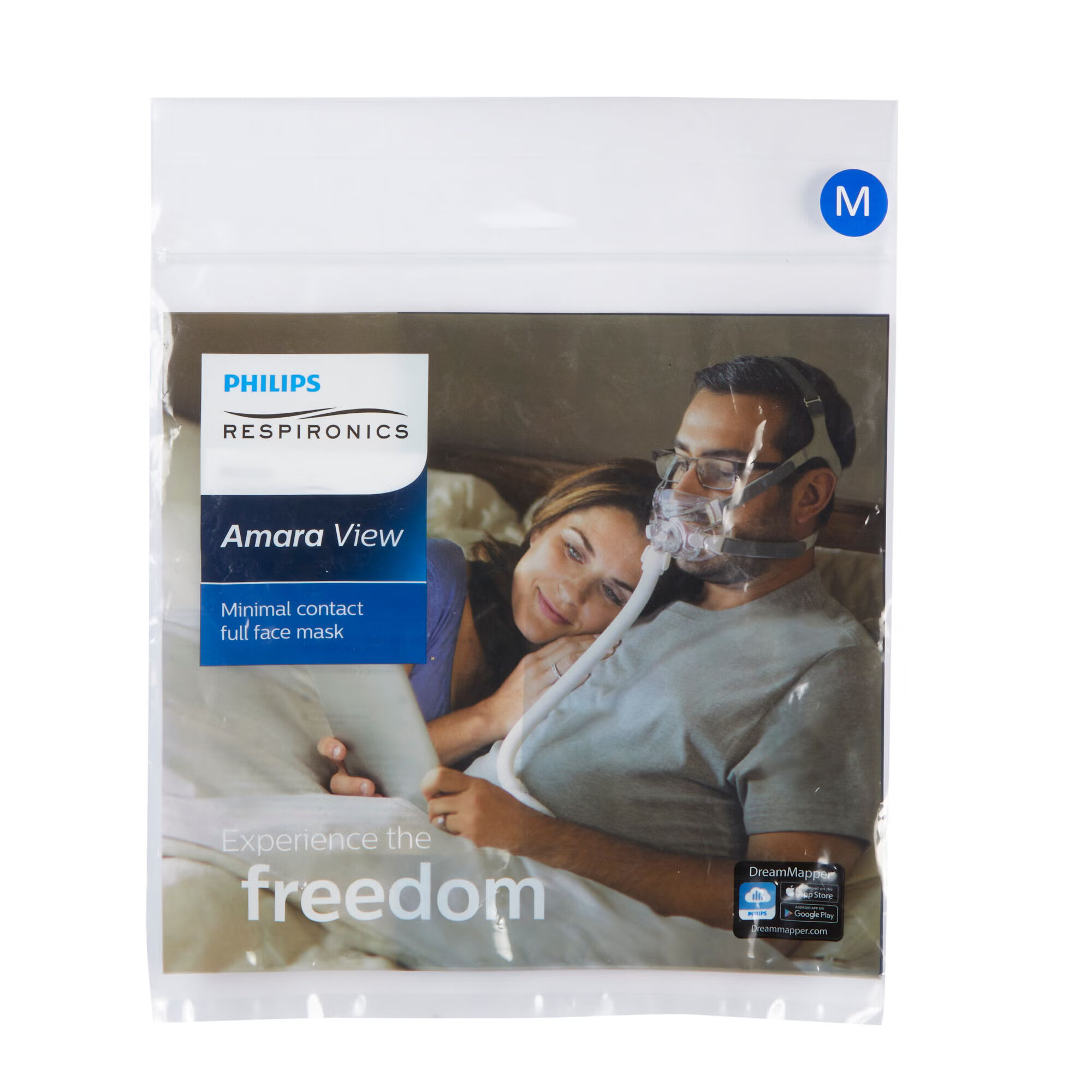 Respironics - 1090623 CPAP Mask Kit CPAP Mask Kit Amara™ View Full Face Style Medium Cushion Adult