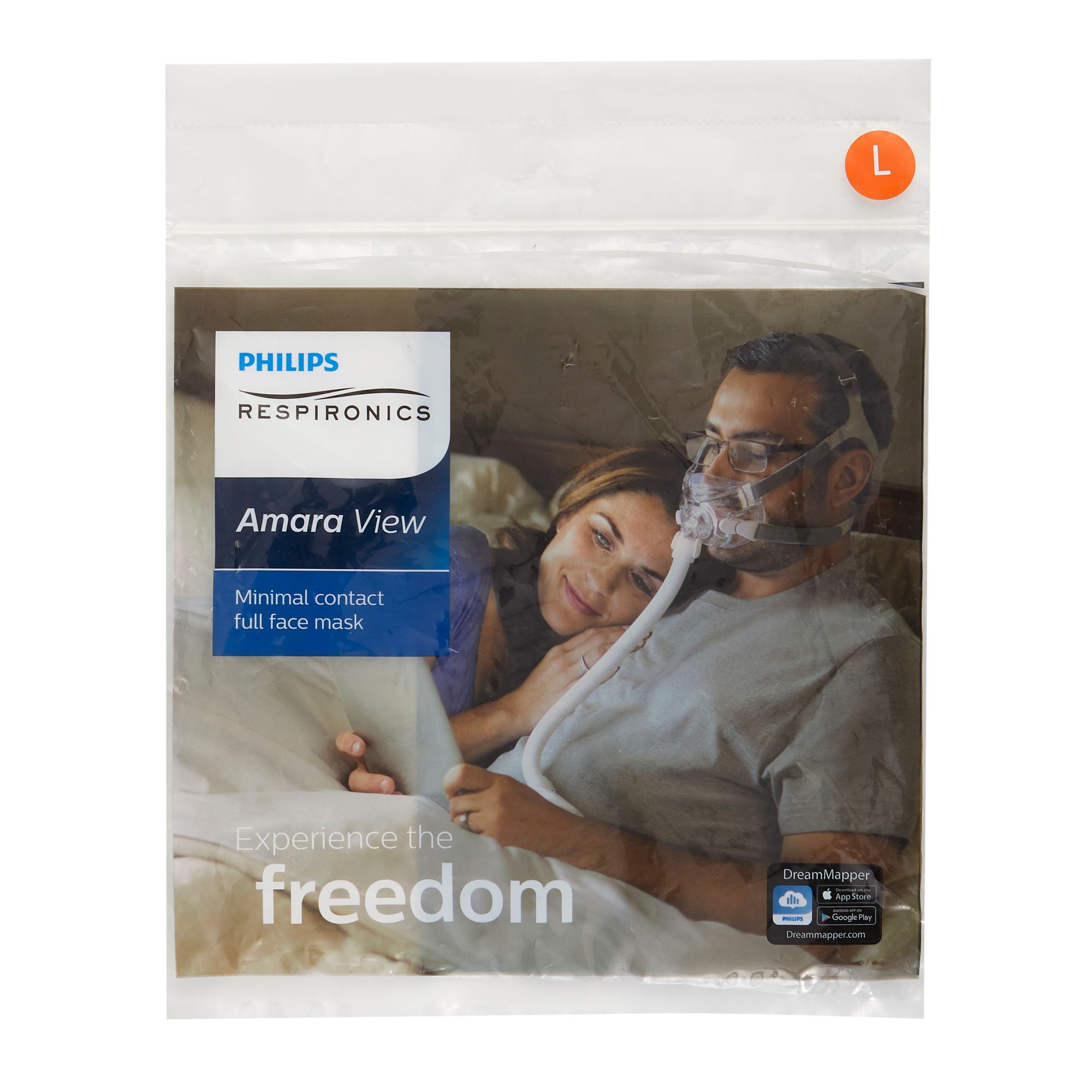 Respironics - 1090624 CPAP Mask Kit CPAP Mask Kit Amara™ View Full Face Style Large Cushion Adult