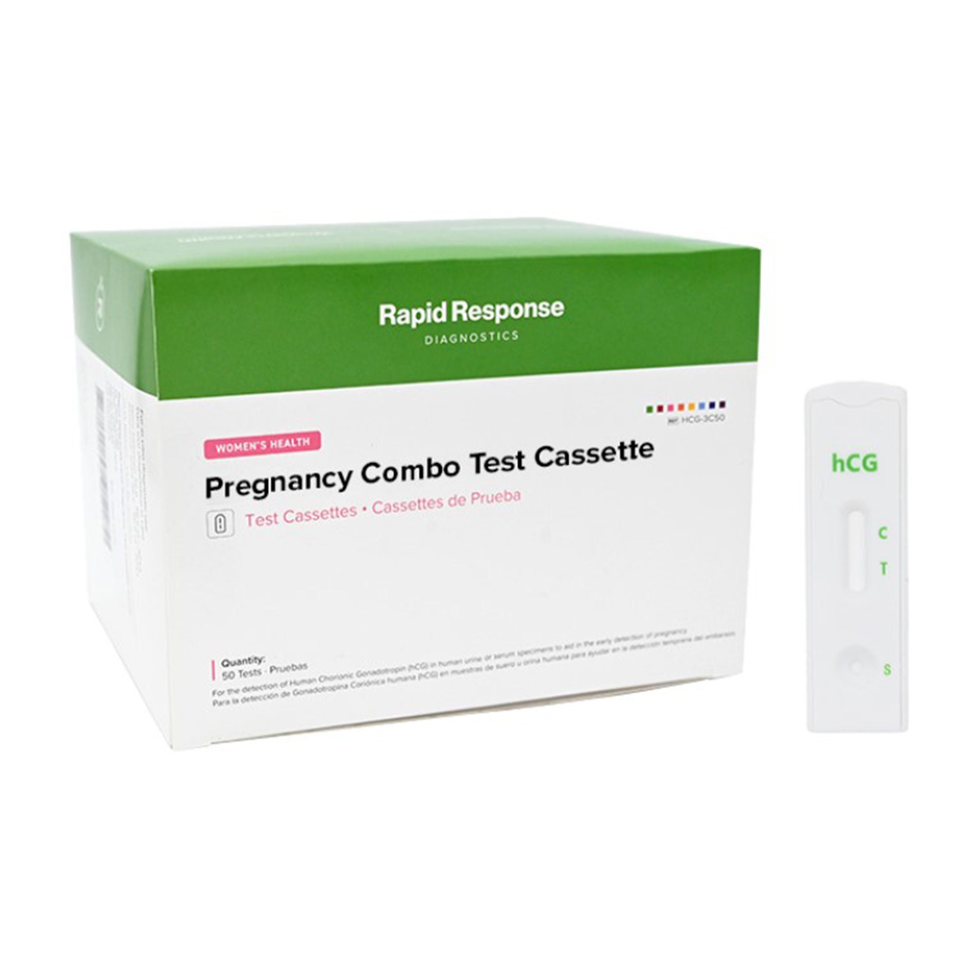 BTNX - HCG-3C50 Reproductive Health Test Kit Rapid Response™ hCG Pregnancy Test 50 Tests CLIA Waived