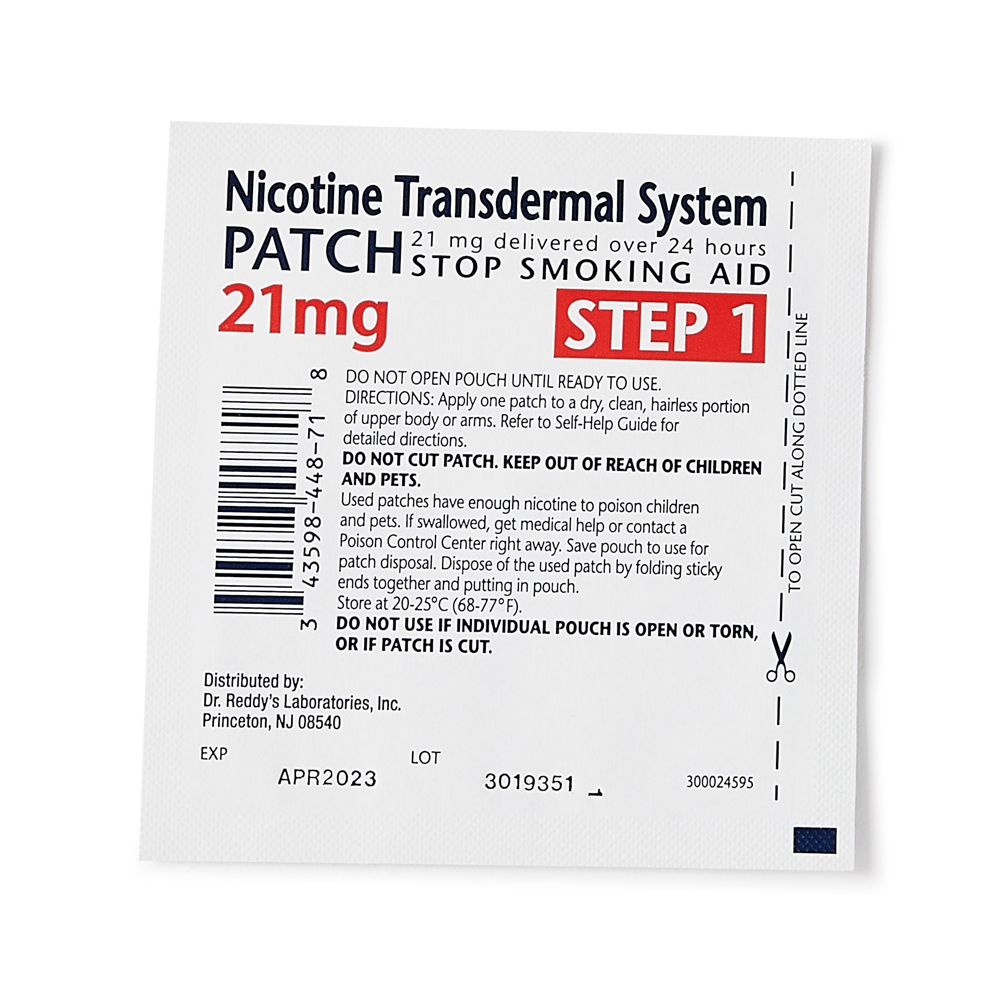 Dr. Reddys Laboratories - 43598044874 Habitrol® Nicotine Transdermal System Patches 21 mg
