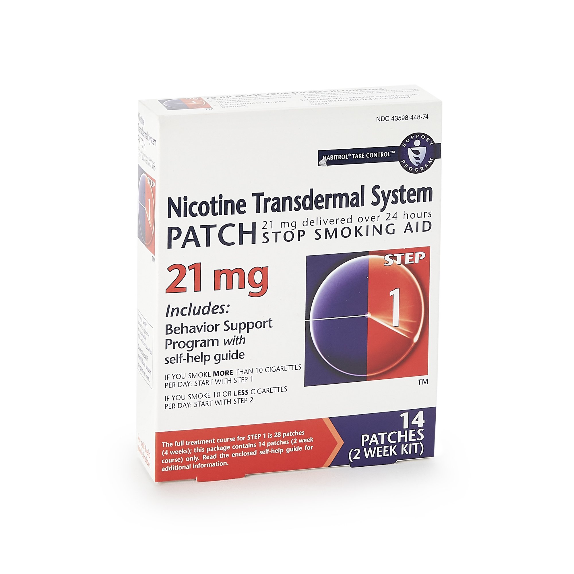 Dr. Reddy's Laboratories 43598044874 - Habitrol® Nicotine Transdermal System Patches 21 mg - 14/Box