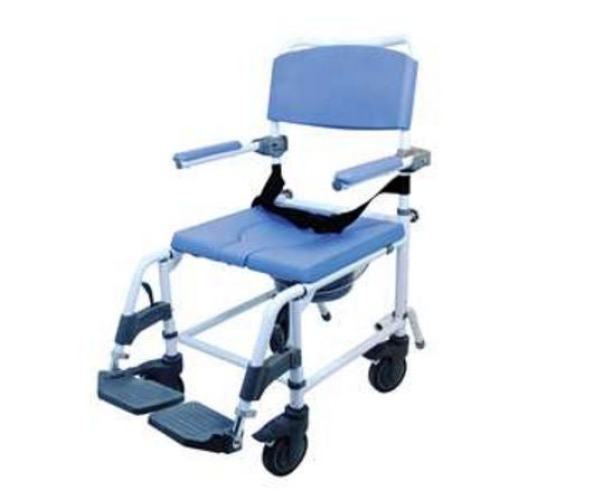 Alimed - 2970009255 Commode / Shower Chair Healthline® EZee Life Padded Flip-Back Arms Aluminum Frame Padded Backrest 18 Inch Seat Width 285 lbs. Weight Capacity