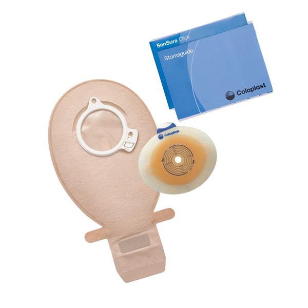 Coloplast 11009 - SenSura® 2-Piece Transparent Ostomy Pouch, 10 – 55mm Stomas, Blue Match - 5/Box