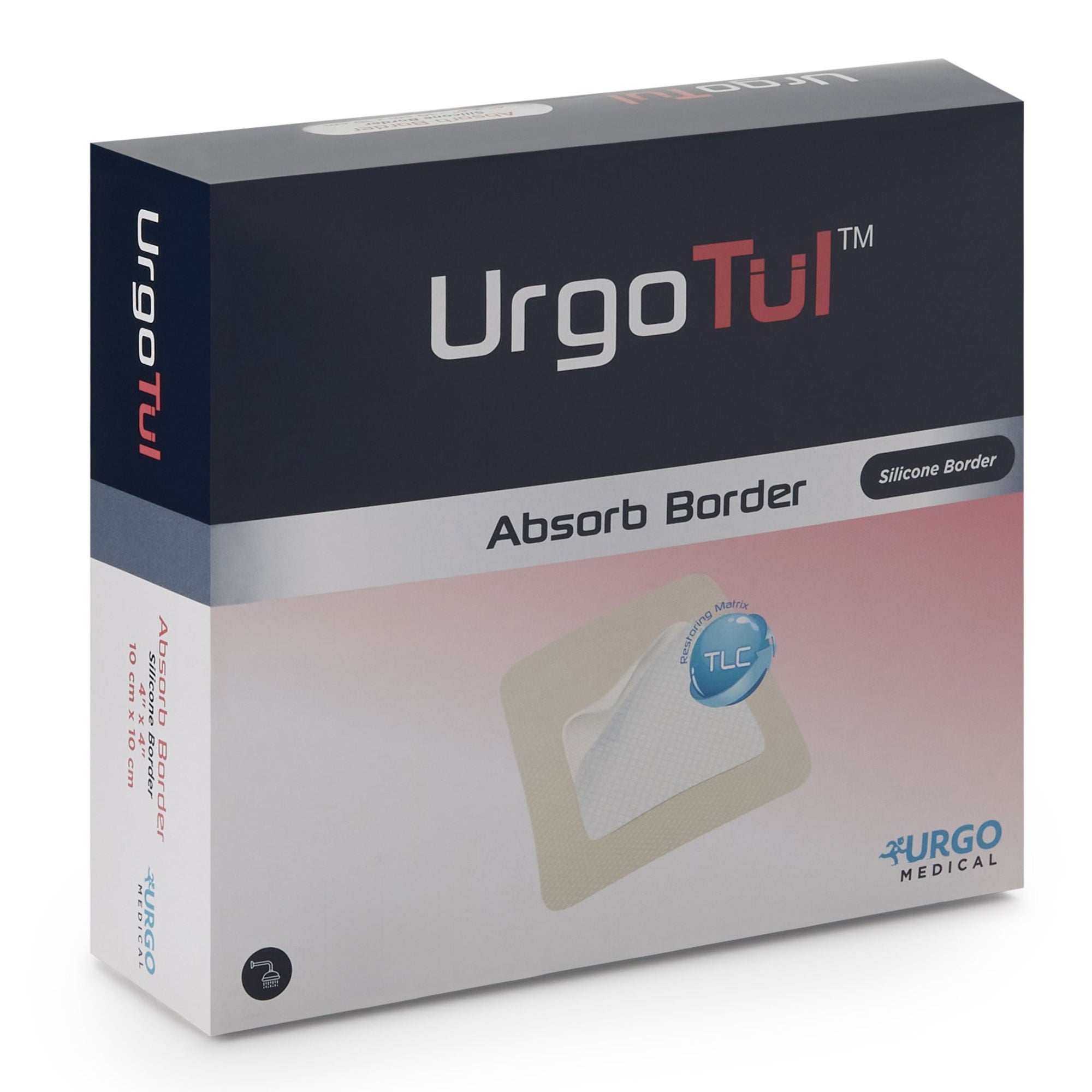 Urgo Medical North America LLC - 550763 Foam Dressing TRIACT 6 X 6 Inch With Border Waterproof Backing Silicone Adhesive Square Sterile