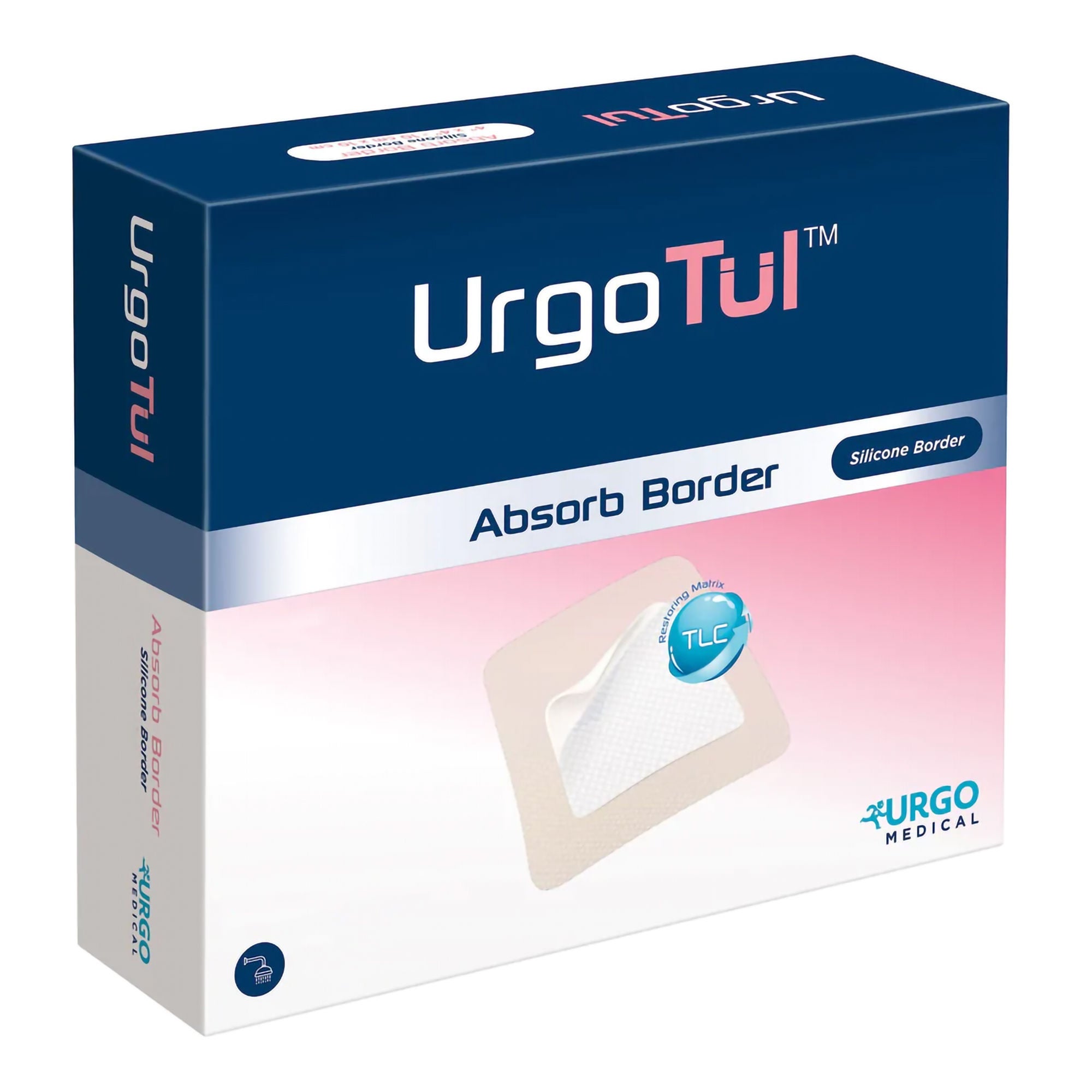 Urgo Medical North America LLC - 550764 Foam Dressing TRIACT 6 X 8 Inch With Border Waterproof Backing Silicone Adhesive Rectangle Sterile