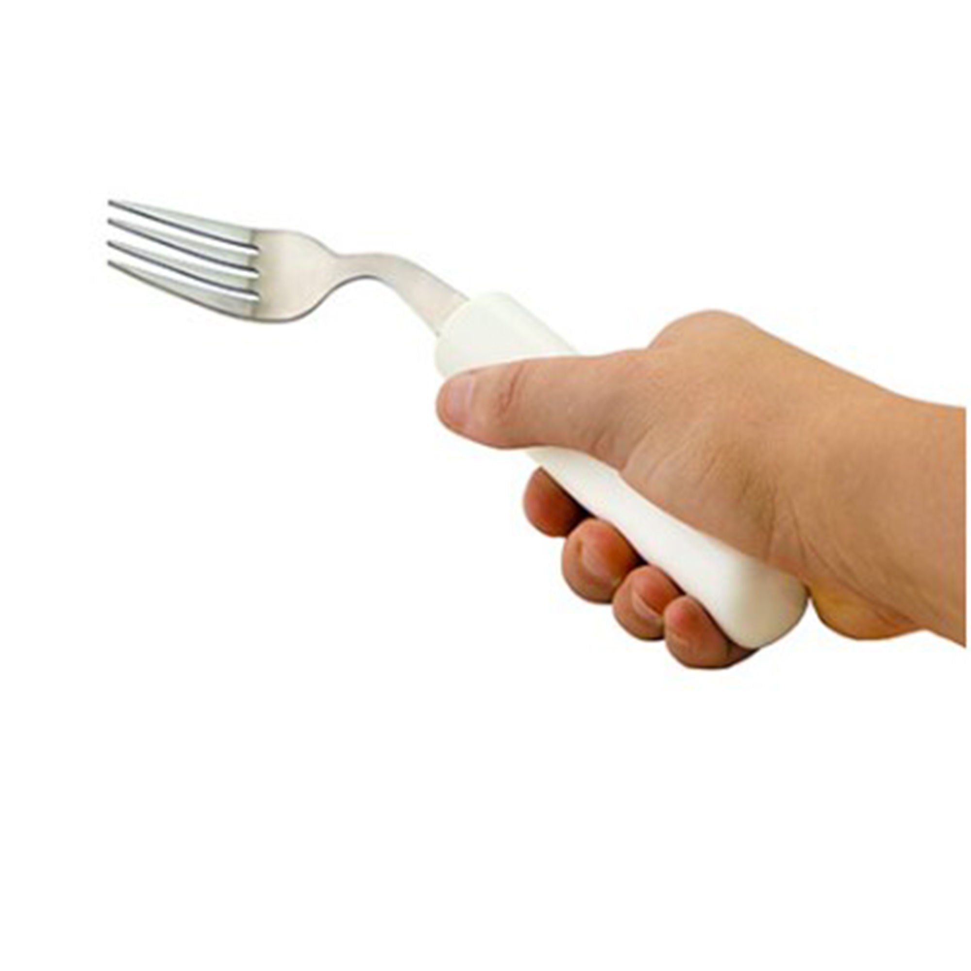 Fabrication Enterprises - 61-0036R Fork Weighted Silver / White Vinyl-Coated / Stainless Steel