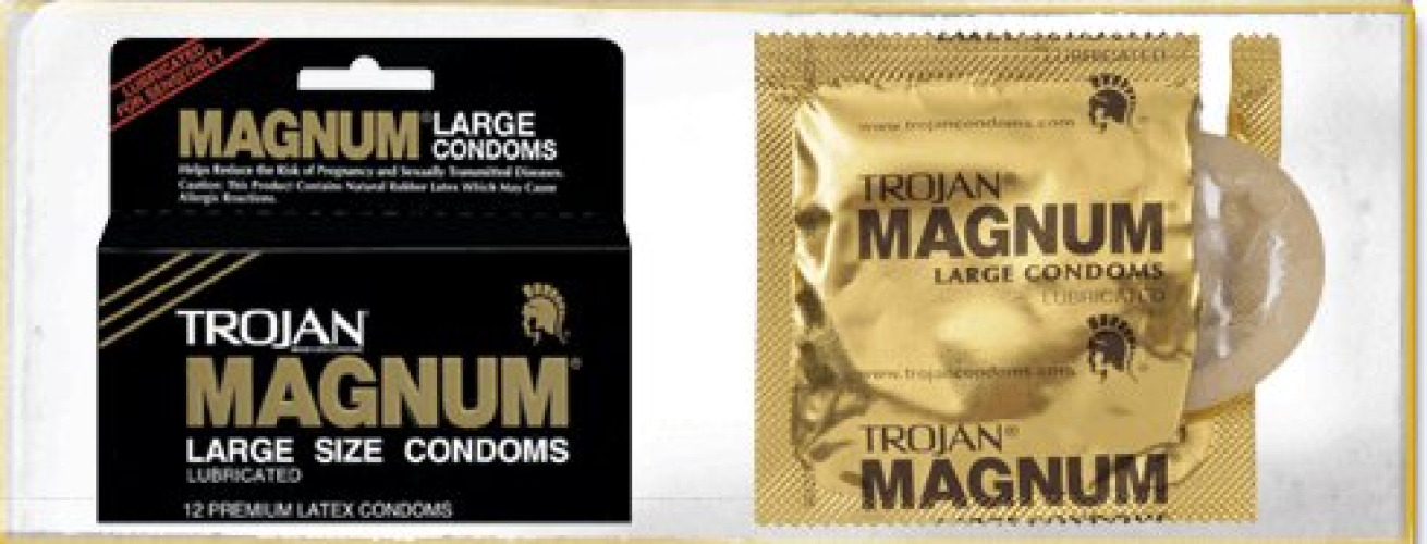 Church and Dwight 02260064214 - Trojan® Magnum Lubricated Latex Condom, Large - 12/Box