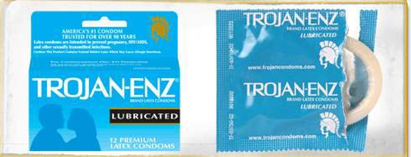 Church and Dwight 02260093752 - Trojan-Enz® Lubricated Polyurethane Condom - 12/Box