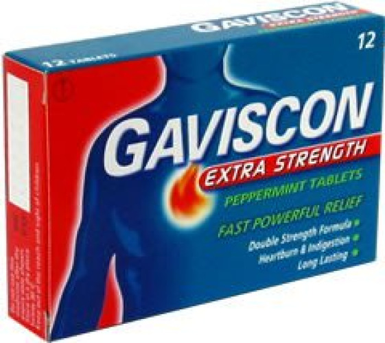 Glaxo Consumer Products - 00135009826 Gaviscon Antacid Chewable Tablets Extra Strength
