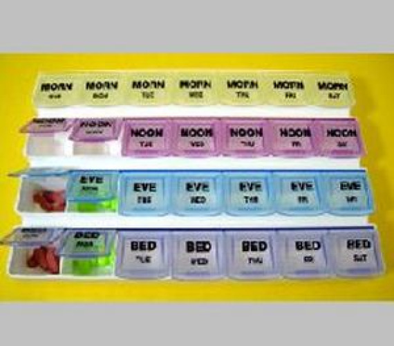 Drive DeVilbiss Healthcare - 70069L MediPlanner® Four-Dose 7-Day Pill Organizer