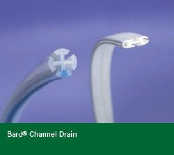 Bard - 072227 Wound Drain Tube Bard® Round Hubless Type With Trocar 4 Channel Type 10 Fr. Size Sterile