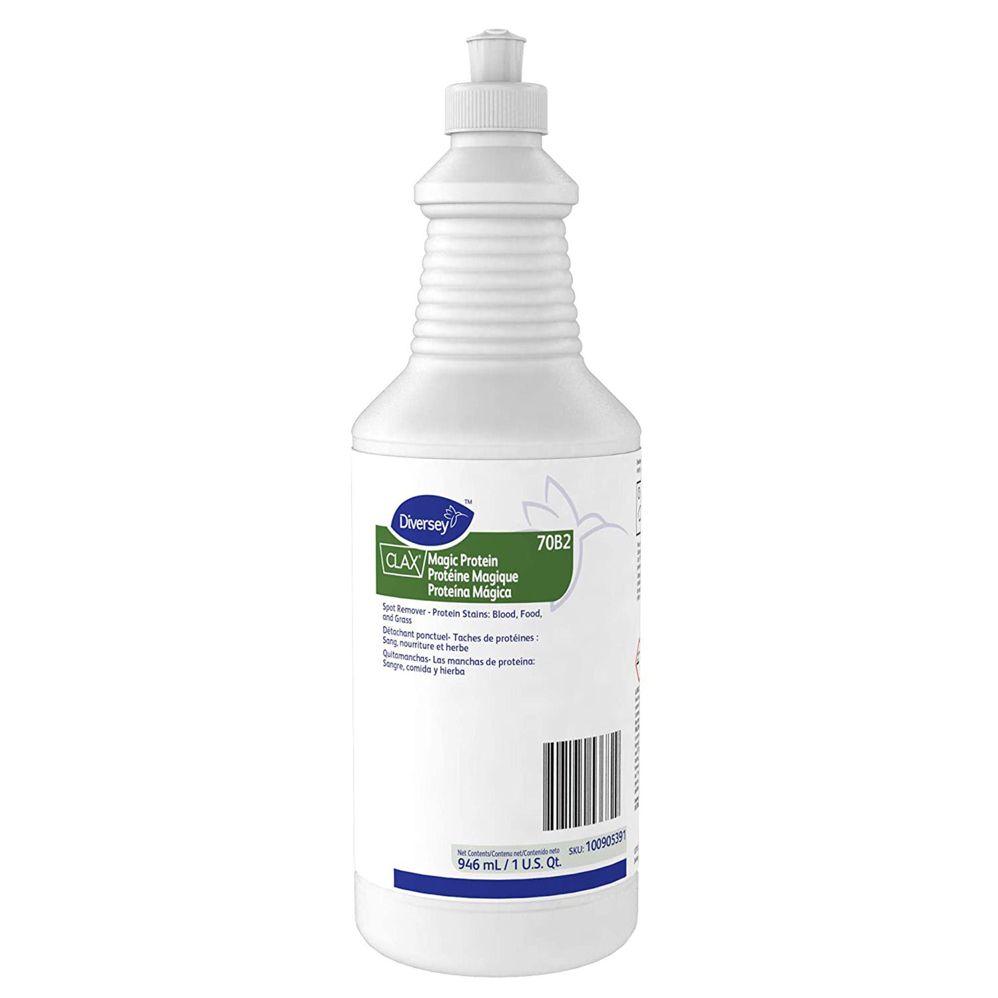 Diversey - 100905391 Laundry Stain Remover Diversey™ Clax® Magic Protein 32 oz. Squeeze Bottle Liquid Surfactant Scent