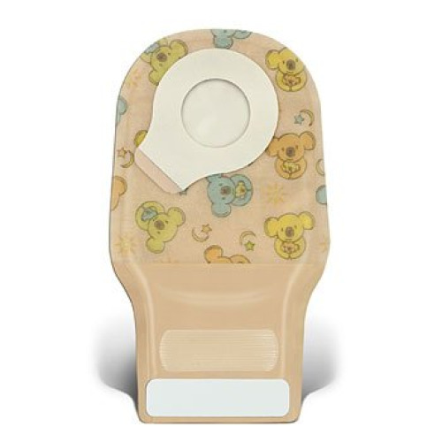 ConvaTec 411638 - Little Ones® 2-Piece Teddy Bear Ostomy Pouch, Cut to Fit 1/5 – 1¼ Inch Stoma - 10/Box