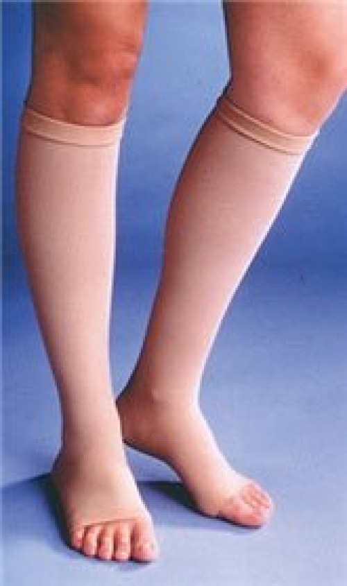 Alimed - 2970003895 Compression Stocking Venosan® Knee High Medium Beige Open Toe