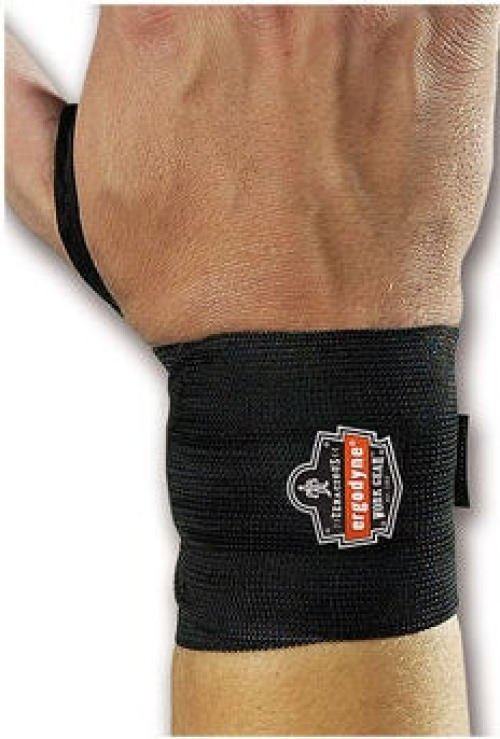 Ergodyne - 72222 Wrist Support with Thumb Loop ProFlex® 420 Wraparound / Wristlet Elastic Left or Right Wrist Black Small / Medium