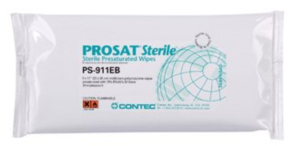 Fisher Anatomical 18999474 - PROSAT® Sterile™ PreSaturated Cleanroom Wipe - 30/Pack, 1440/Case