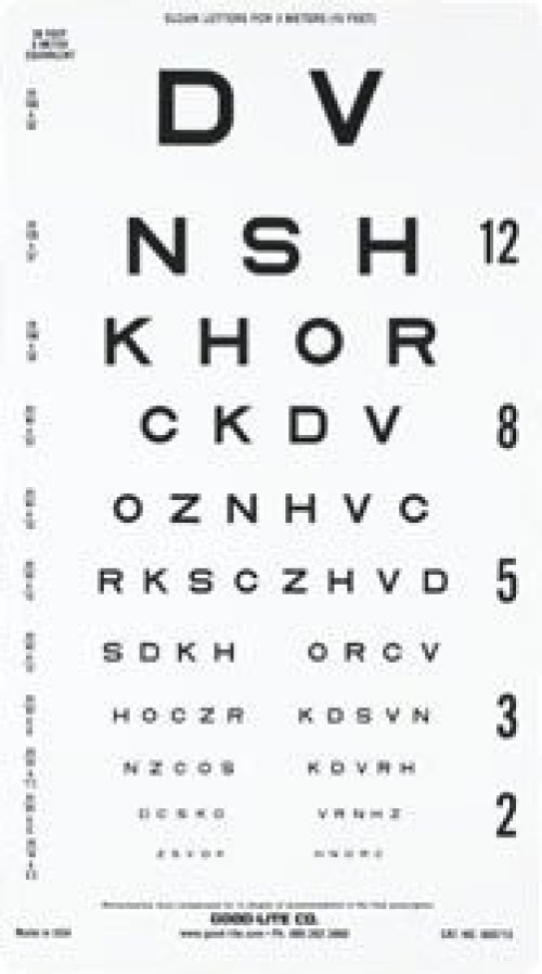 Good-Lite - 800713 Good-Lite® Distance Vision Eye Chart