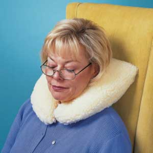 Alex Ortho NC6400 - Hermell Products Faux Sherling Travel Neck Pillow - 1/Each