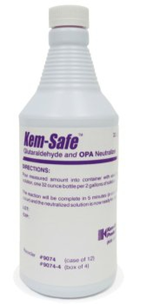 Kem Medical Products 9074 - Kem-Safe™ Glutaraldehyde/OPA Neutralizing Solution - 1/Each, 12/Case
