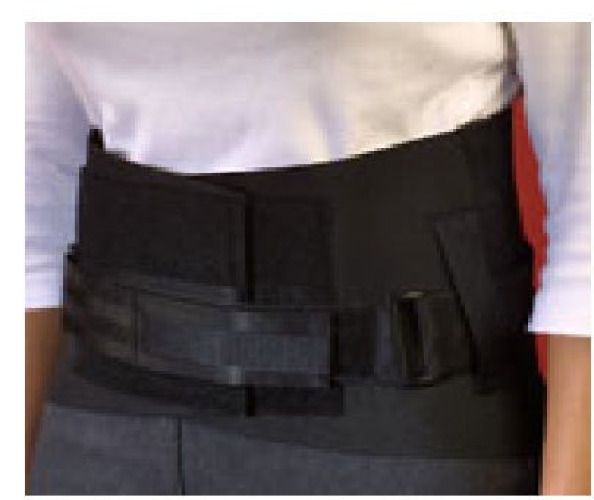 Medical Specialties - 163222 Back Brace Back-n-Black™ Small D-Ring / Hook and Loop Strap Closure 27 to 31 Inch Waist Circumference 10 Inch Back Height to 6 Inch Front Height Adult