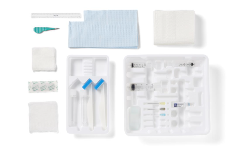 Medline SPEC4380 - Soft Tissue Biopsy Tray - 10/Case