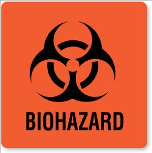 United Ad Label ULBH503 - UAL™ Biohazard / Symbol Pre-Printed Label, 3 x 3 Inch - 20/Pack