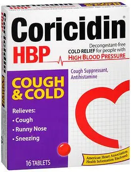 Bayer - 04110081138 Coricidin HBP Cough & Cold Tablets