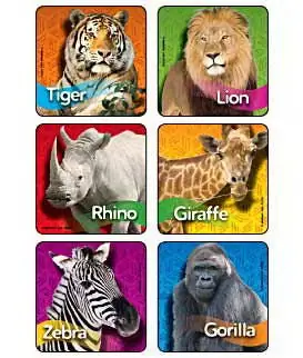 Medibadge - 2950 Sticker Kids Love Stickers® 90 per Box Zoo Animal Photos 