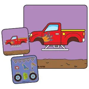 Medibadge - 2789 Sticker Make-A-Sticker™ 90 per Unit Monster Truck Make - A - Sticker 