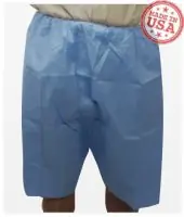 HPK Industries - 7555 4XL Exam Shorts 4X-Large Blue SMS Adult Disposable