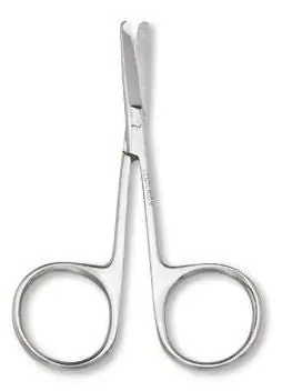 Medline - 66845 Suture Scissors Centurion® Lil' Tips® Littauer 3-1/2 Inch Length Floor / Office Grade Stainless Steel Sterile Finger Ring Handle Straight Blunt Tip / Blunt Tip