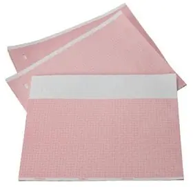 GE Healthcare - 2104770-001 Recording Chart Paper Marquette™ Z-Fold Red Grid