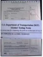 CMI Inc - 650528 Testing Form Dot® Breathing Alcohol Testing Form 8 X 11 Inch