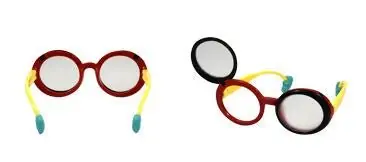 Good-Lite - 587600 GOOD-LITE® Occluder Glasses Flip Up Style Opaque Green / Red / Yellow Plastic