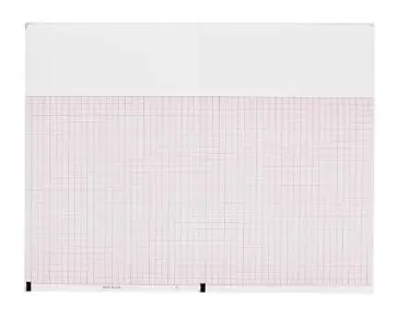 Precision Charts - CG007979 Recording Chart Paper Burdick™ Z-Fold Orange Grid