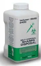 WCM - SMS2400 Sharps Container Isolyser® SMS® WasteWise Translucent Base 10-1/2 H X 5-1/4 W X 5 D Inch Vertical Entry 0.79 gal.