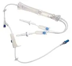 Baxter 2C6723 - Primary IV Administration Set Interlink® Gravity 2 Ports 10 Drops / mL Drip Rate 170 to 260 Micron Filter 99 Inch Tubing Blood / Solution - Case/48