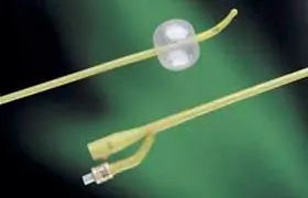Bard - 0196SI18 Foley Catheter Bardex® I.C. 2-Way Standard Tip 5 cc Balloon 18 Fr. Red Rubber