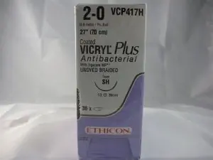J & J Healthcare Systems - VCP417H Coated Vicryl™ Plus Suture with Needle