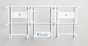 Dukal - 4063 Glove Box Holder Countertips™ Horizontal or Vertical Mounted 3-Box Capacity White 7-1/2 X 17 Inch Coated Wire