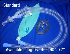 Sun Med - A5Z12XXX Anesthesia Breathing Circuit Vital Signs® Expandable Tube 90 Inch Tube Dual Limb Adult 3 Liter Bag Single Patient Use