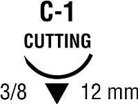 Covidien - SN-771G Nonabsorbable Suture with Needle Monosof™ Nylon C-1 3/8 Circle Taper Cutting Needle Size 5-0 Monofilament