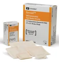Cardinal - 55544BAMD Kendall™ AMD Adhesive with Border Antimicrobial Foam Dressing