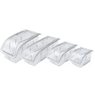 Akro-Mils - 305A1 Storage Bin Hang and Stack Clear Polycarbonate 3-1/4 X 4-1/8 X 5-3/8 Inch