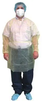 Dukal - 301BL Protective Procedure Gown One Size Fits Most Blue NonSterile Disposable