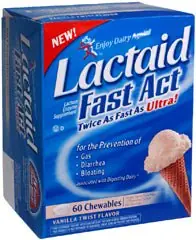 J & J Sales - 00045093060 Lactaid® Fast Act Chewables Vanilla Twist Flavor