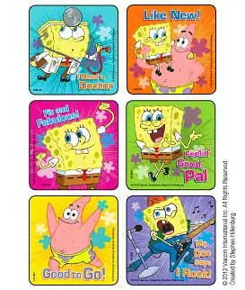 Medibadge - M2194 Sticker Disney® 75 per Pack SpongeBob - Doctor Visit Medical 2-1/2 X 2-1/2 Inch